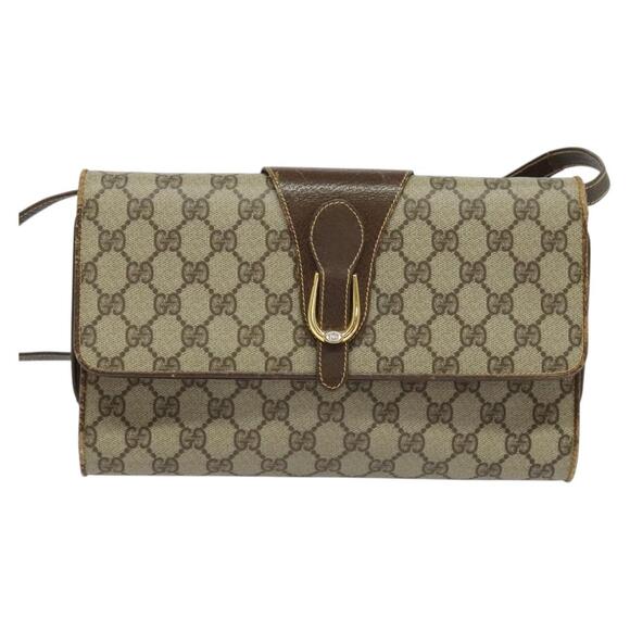 GUCCI GG Supreme Shoulder Bag Pvc Beige Gold 904 02 050 - Picture 2 of 13